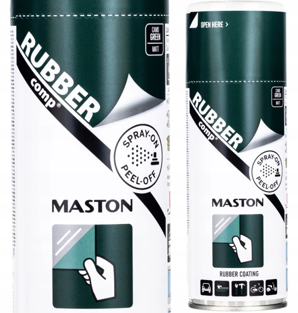 MASTON RUBBER COMP GUMA W SPRAYU 400ML KAMULFAŻ ZIELONY MAT GREEN CAMO MAT