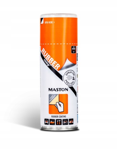 MASTON RUBBER COMP GUMA W SPRAYU 400ML FLUORESCENCYJA POMARAŃCZOWA MAT NEON